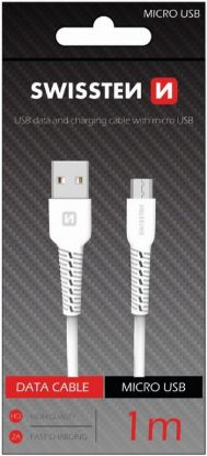 Picture of SWISSTEN USB Data Cable 1m Micro Bela