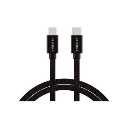 Picture of SWISSTEN Data cable textile USB-V/USB-C 1.2m black