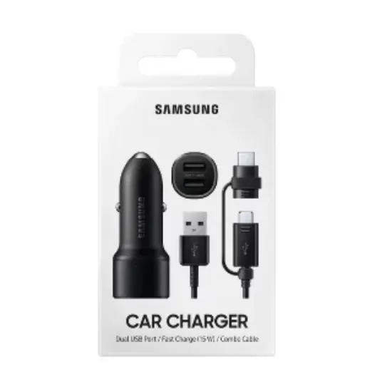 Picture of Samsung Auto punjač 15W Micro USB + Type C