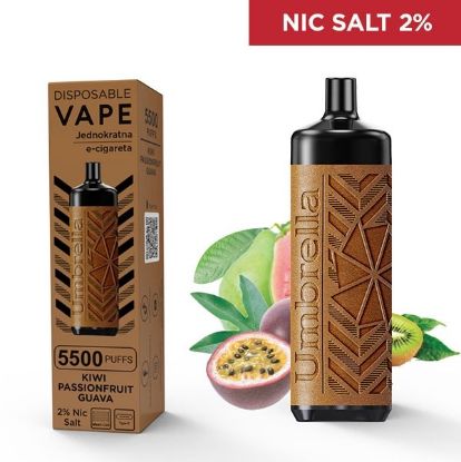 Picture of VAPE 5500 PUFFS LEATHER KIWI PASSION FRUIT GUAVA 2%